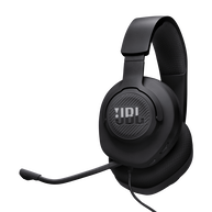 JBL Quantum 100M2 - Black - Wired over-ear gaming headset with detachable mic and mute option - Hero